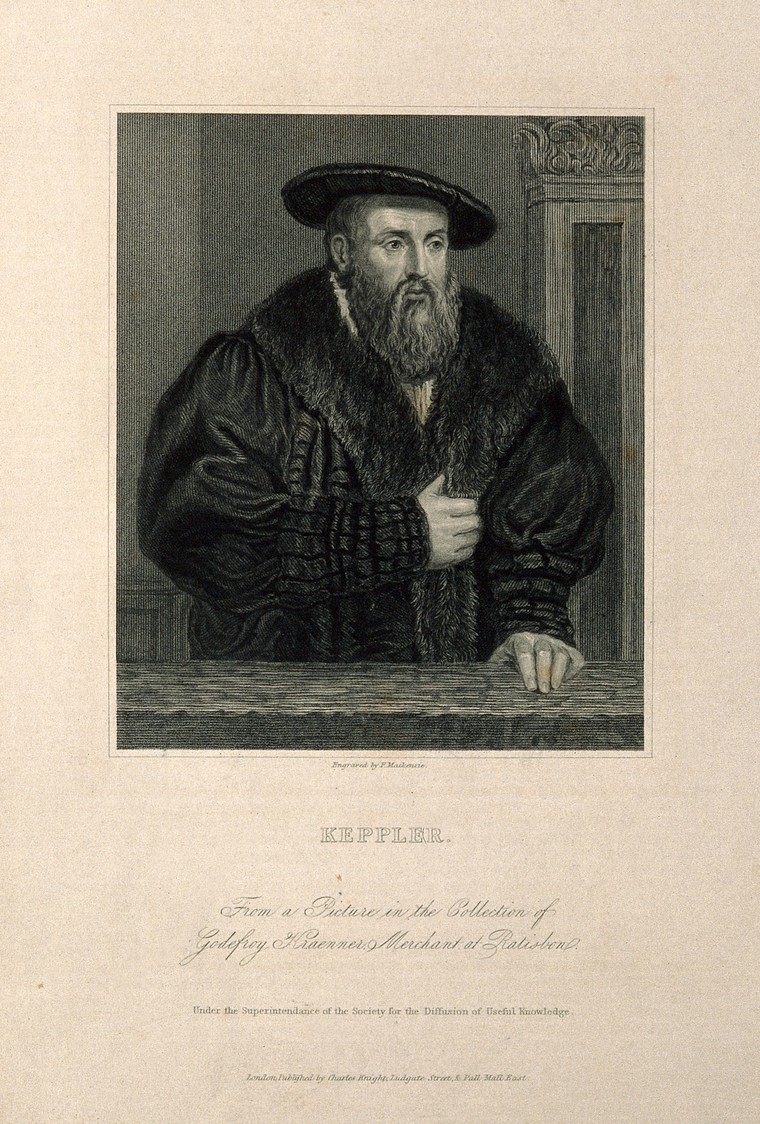 Johannes Kepler. Line engraving by F. Mackenzie.
Credit: Wellcome Collection. CC BY Johannes Kepler